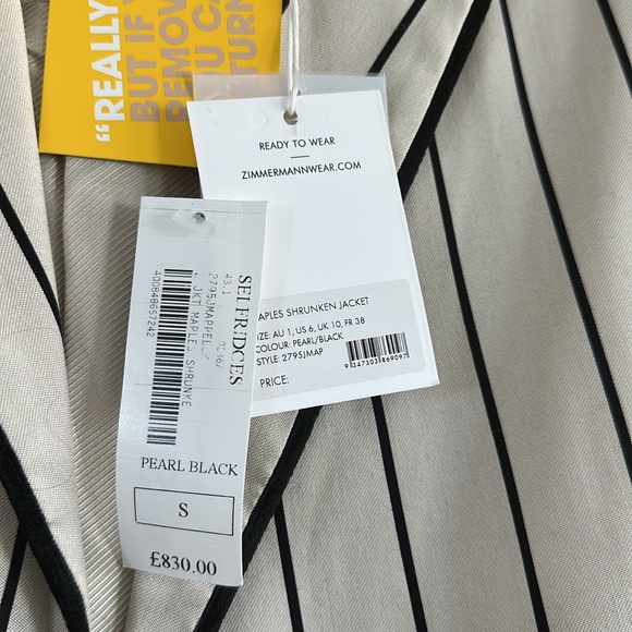 Zimmermann Maples Shrunken Jacket US6/AU1/UK10 FR38 - Picture 13 of 13